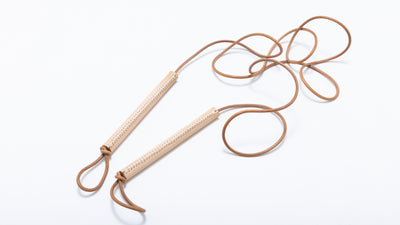 Jump rope made with skin stitch
