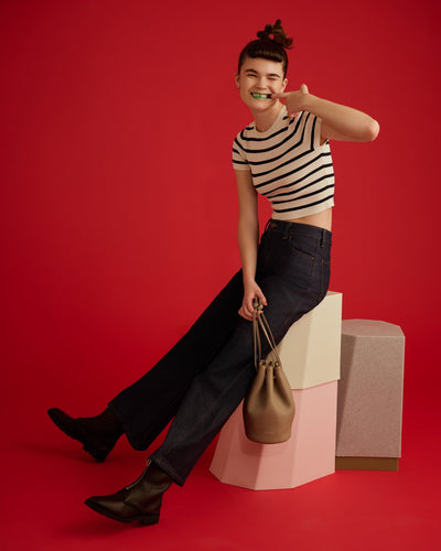 ラフにお出かけ<br>気分を上げるレザーアイテム