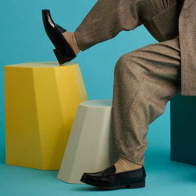 ＜HARUTA＞女款 便士樂福鞋/黑色