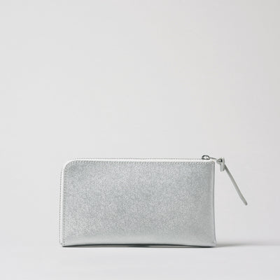 <numeri> Sottile L Zipper Long Wallet / Silver