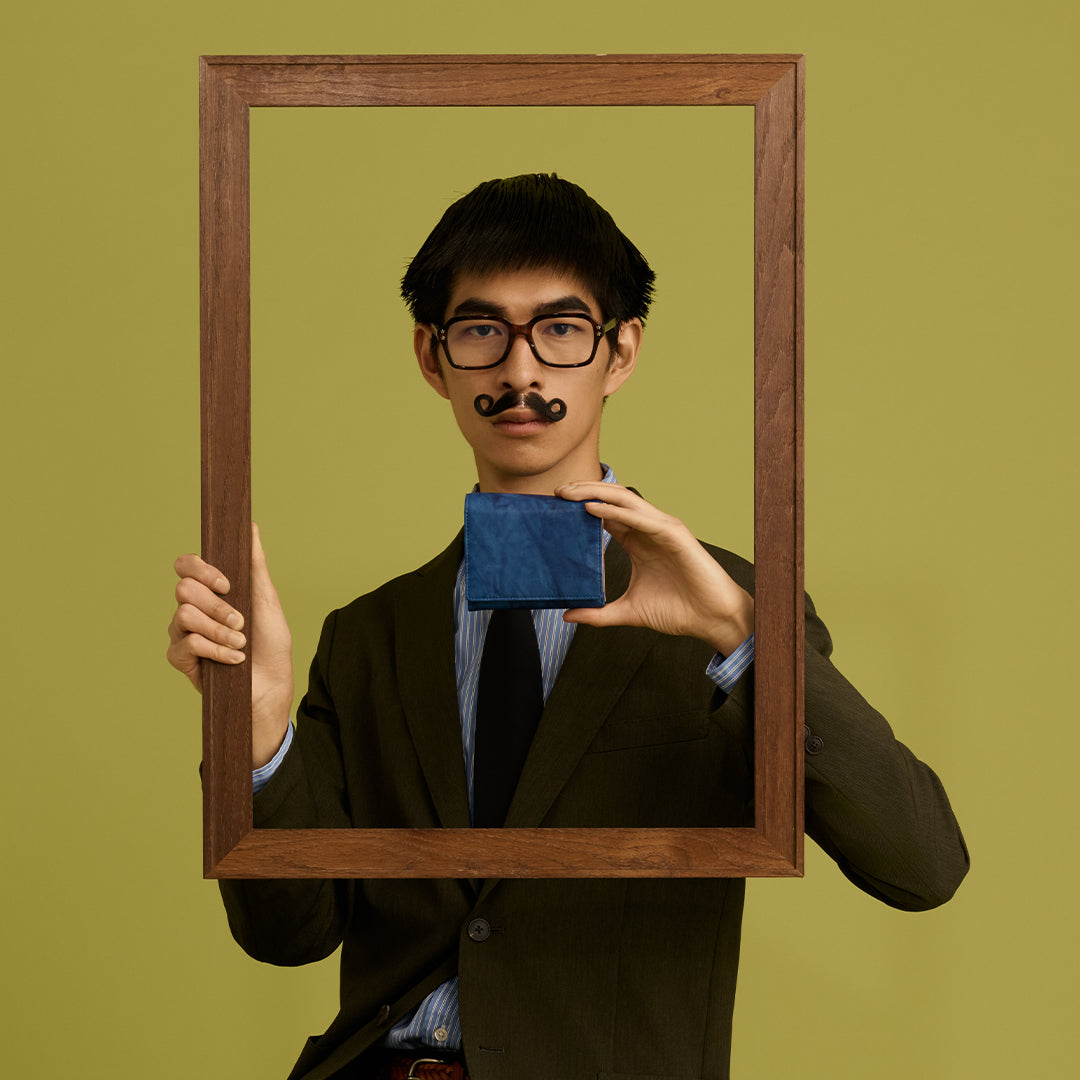 <KIKUHIRO> Aizome ・Bifold LF Wallet with Coin Pocket  / Blue (Indigo)