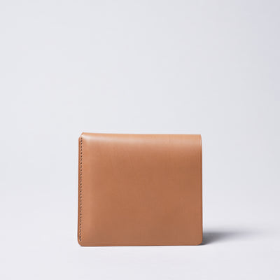 <ASUMEDERU>  Folded Wallet with Open Bill Pocket / Beige