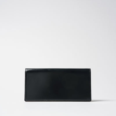 <Hawk Feathers>  Cordovan Long Wallet (Without Coin Pocket) / Black
