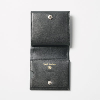 <Hawk Feathers> Kangaroo Small Bifold Wallet / Black