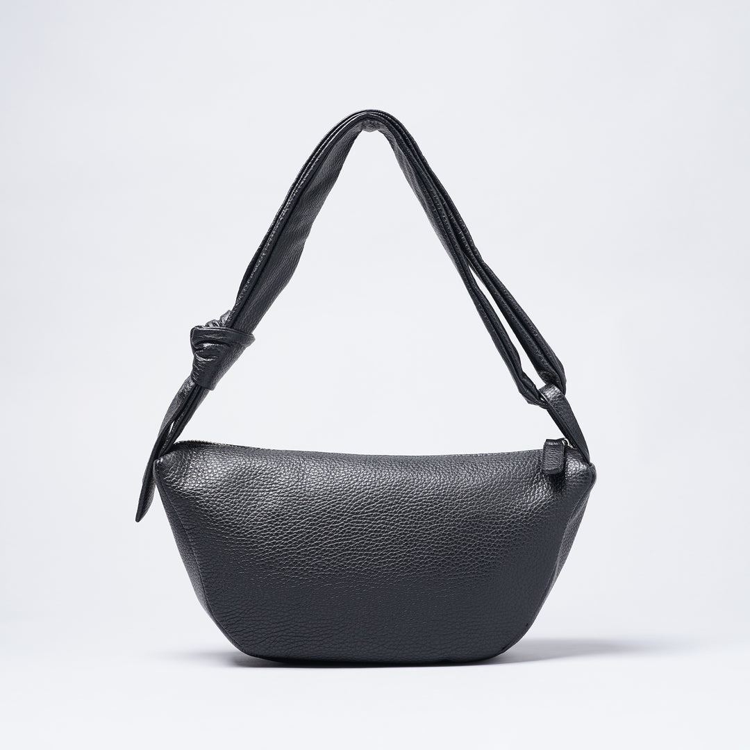 Italian Leather Half Moon Bag / Black | テーーマ teema