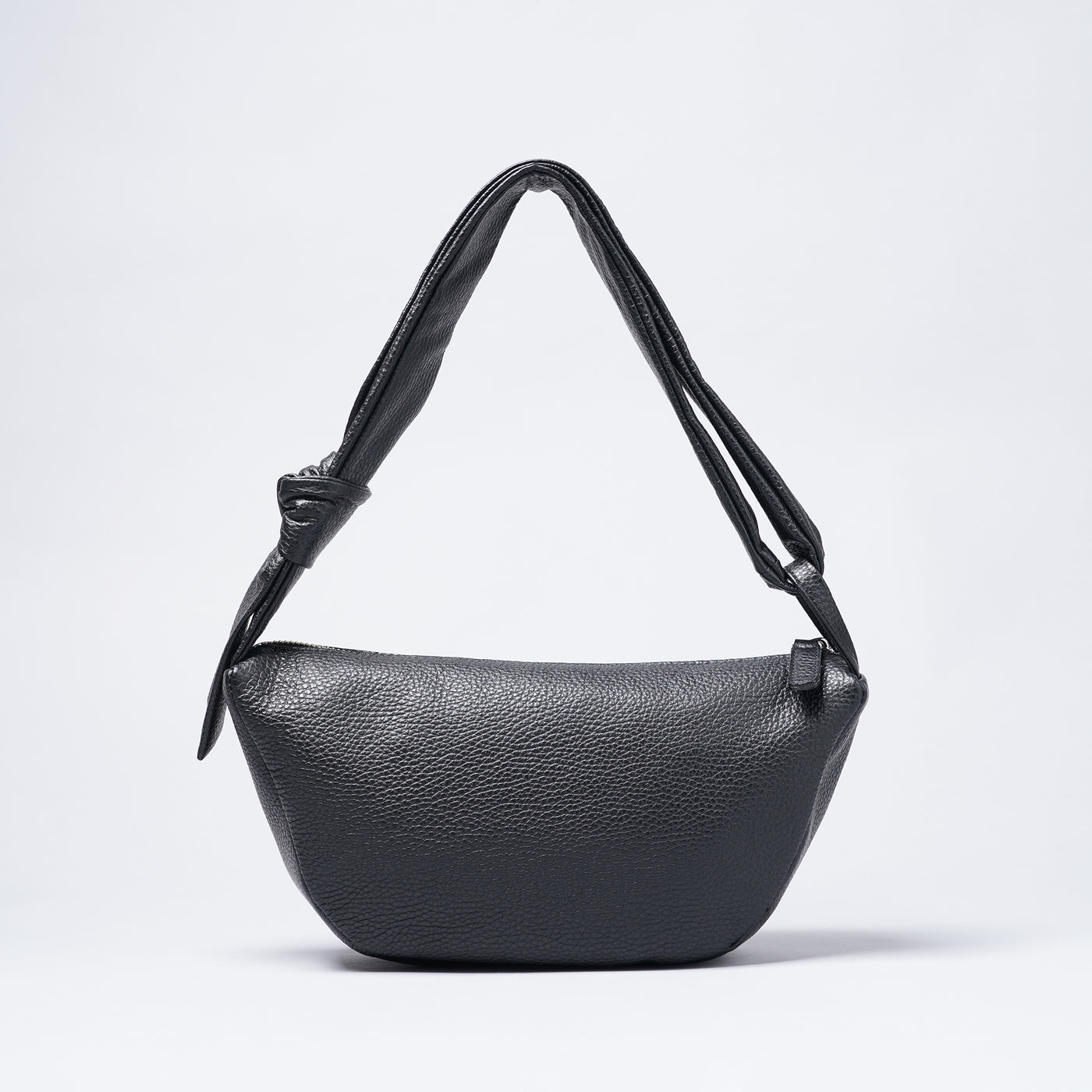 <bell la bell>  Italian Leather Half Moon Bag / Greige
