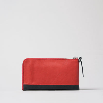 <numeri> Sottile Bi-Color L Zipper Long Wallet / Red x Navy