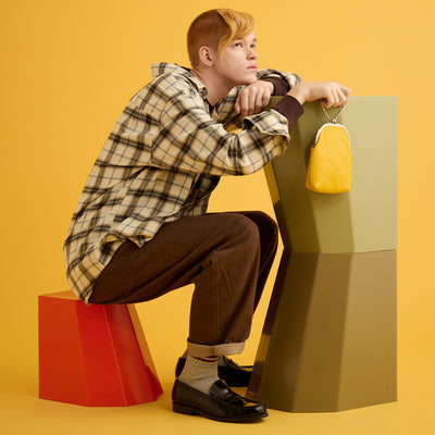 ＜ハーフ＞METAL HANDLE GAMA-GUCHI/イエロー