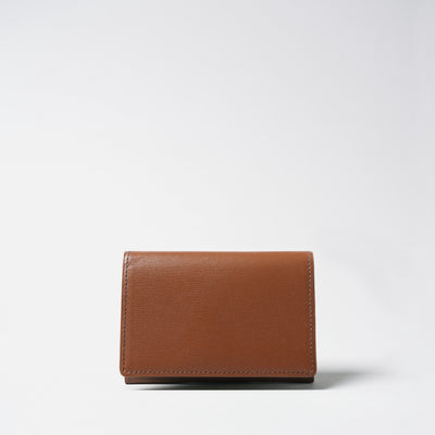<Hawk Feathers> Kangaroo Business Card Holder with Gusset / Brown