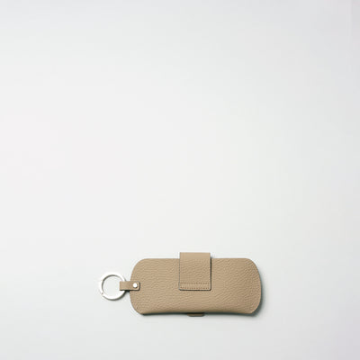 ＜KOBE LEATHER＞Glasses case/黑色