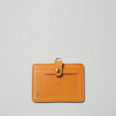 <lezali> Italian Leather ID Case (Horizontal) / Camel Yellow
