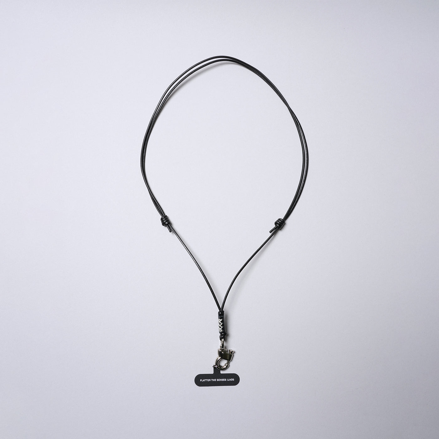 <SENTI FLATTER THE SENSES> Multi Leather Strap w/ Smart Phone Holder (Pull Up Hook) / Black