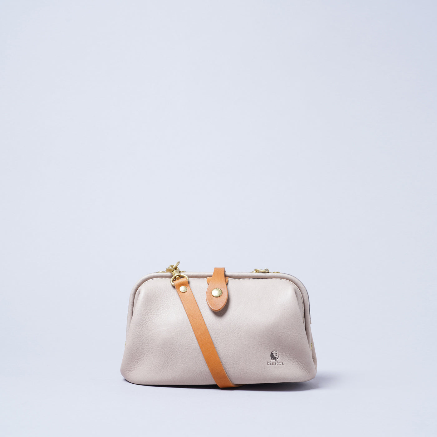 <kissora> Epika Shoulder Bag with Clasp Opening / Grey