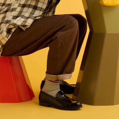 ＜ハルタ＞メンズ コインローファー/ブラック