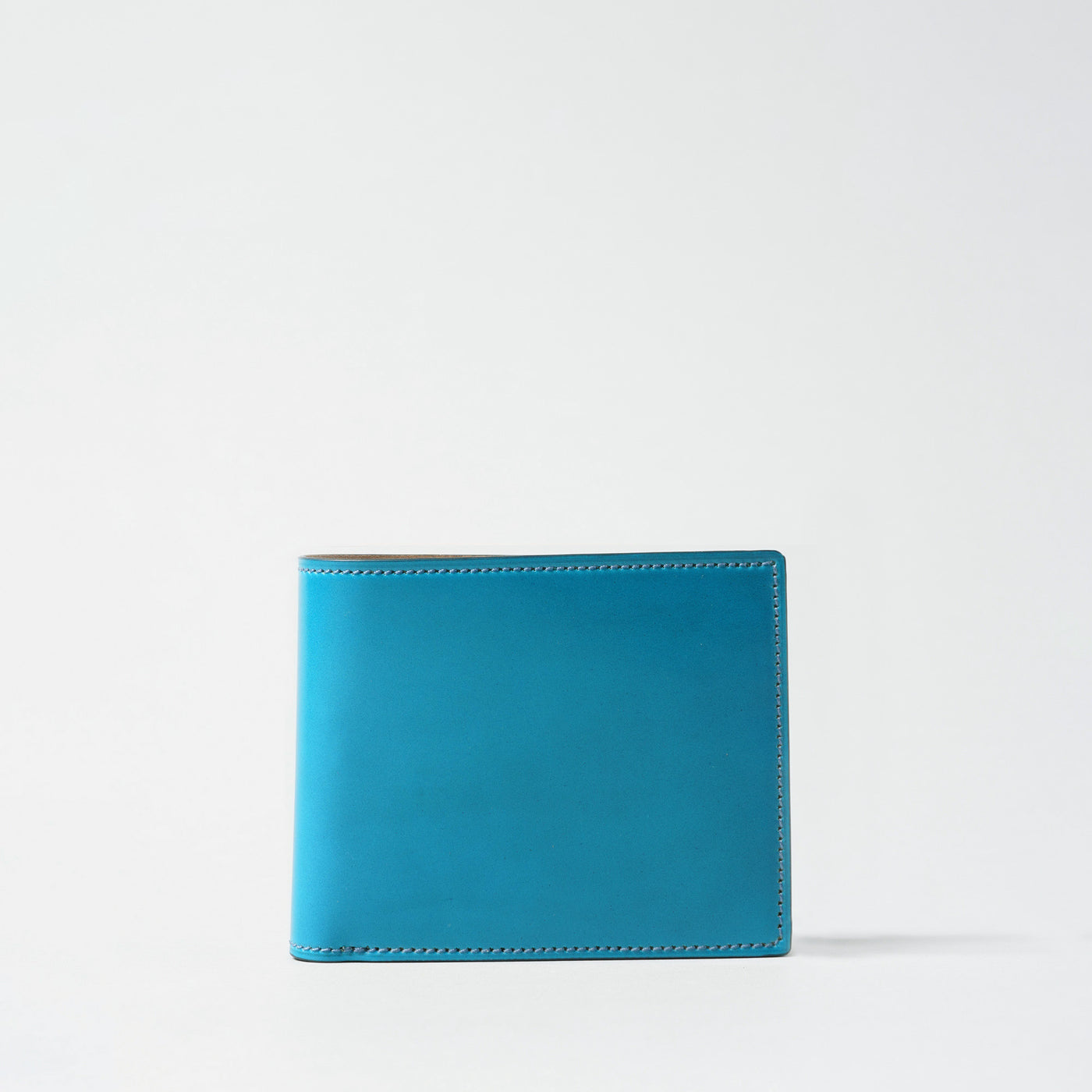 <Flathority> Water dyed oil cordovan bi-fold wallet / Blue