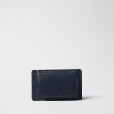 <Hawk Feathers> Kangaroo  Box Pass Case with Coin Pocket / Navy