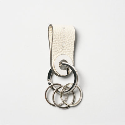 ＜kobe leather＞Key ring / Ivory