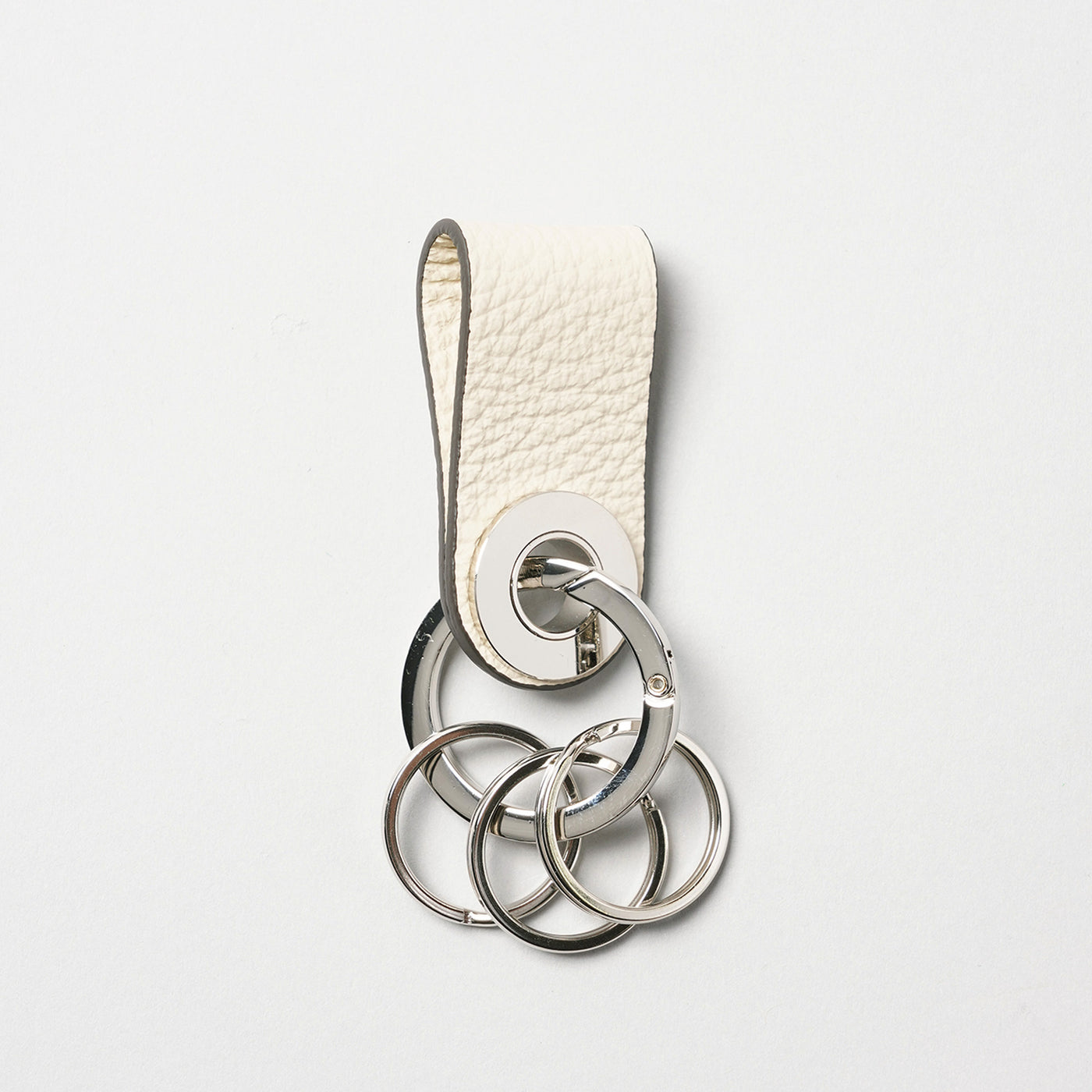 ＜kobe leather＞Key ring / Ivory