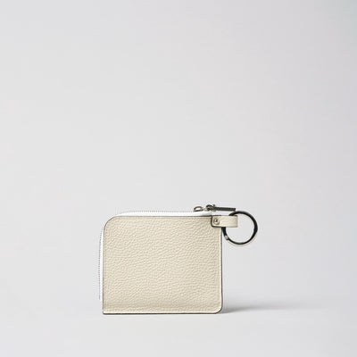 ＜kobe leather＞Mini wallet / Ivory