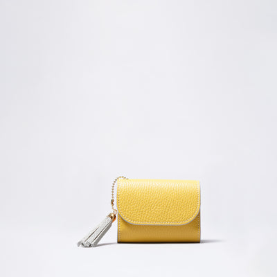 <cotocul> Italian Leather Mini Wallet / Mustard