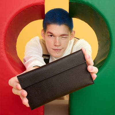 ＜スガタ＞長財布｜工夫の重なり/ブラック