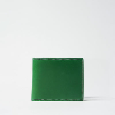 ＜フラソリティ＞水染めオイルコードバン二つ折り財布/ブルー
