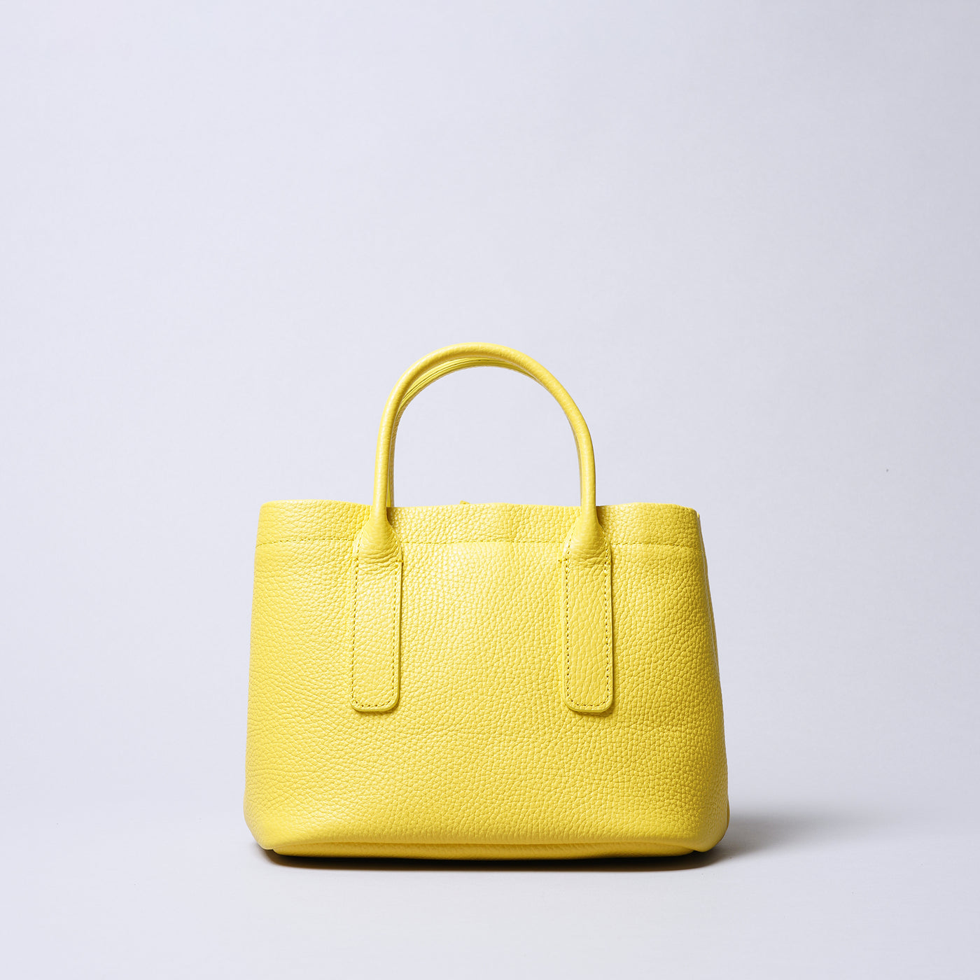 <itten-itten> Leather Mini Tote (w/ D) / Yellow