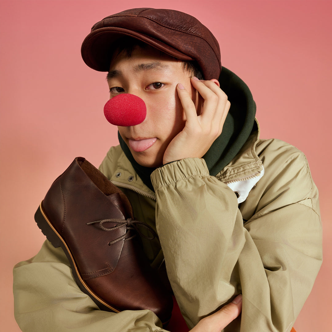 コトカ＞吉野チャッカ メンズ たつの蝋引きレザー/ブラウン | テーーマ