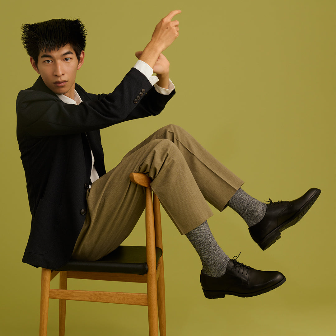 ＜リーガル＞ゴアテックス プレーントウ/ブラック