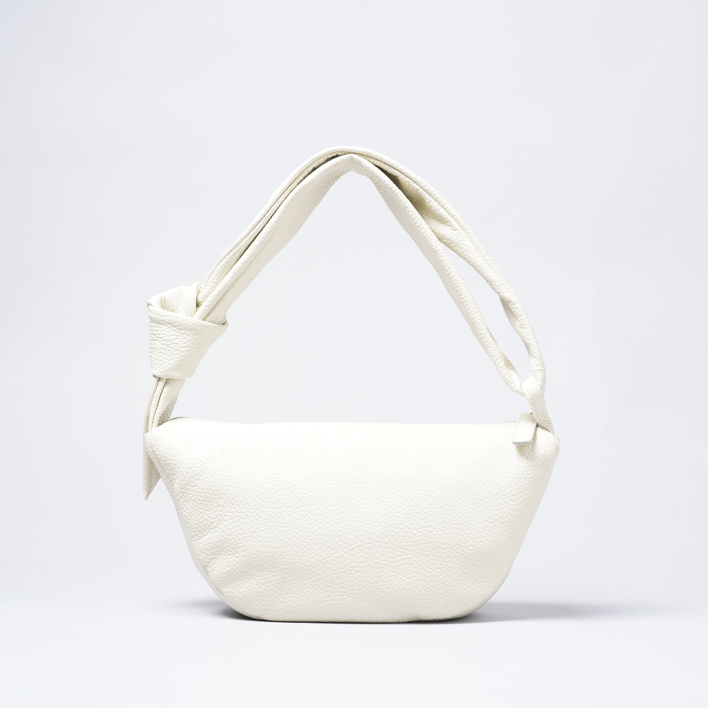 <bell la bell>  Italian Leather Half Moon Bag / Off White