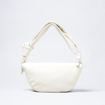 <bell la bell>  Italian Leather Half Moon Bag / Off White