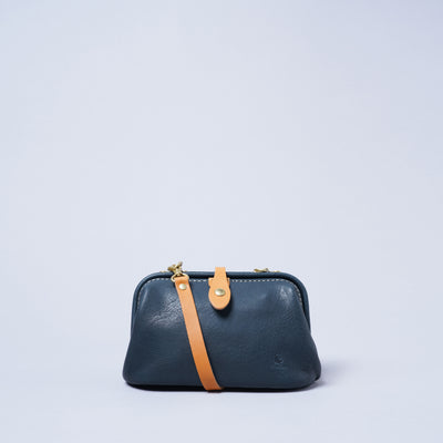 <kissora> Epika Shoulder Bag with Clasp Opening / Navy