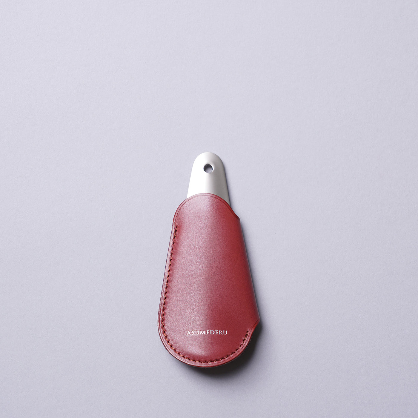 <ASUMEDERU> Shoehorn with cover / Red