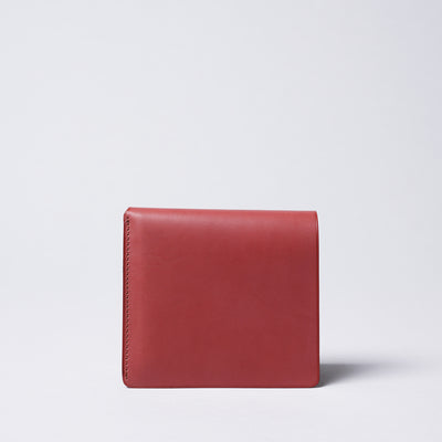<ASUMEDERU>  Folded Wallet with Open Bill Pocket / Red