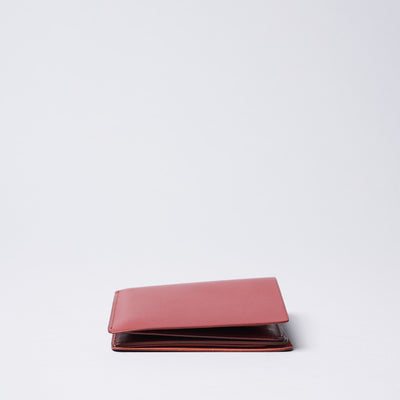 ＜アスメデル＞札バサミ式折り財布/レッド