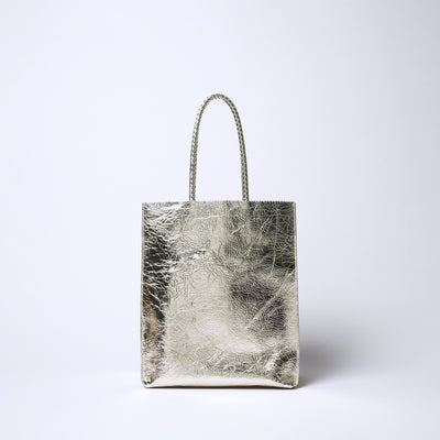 ＜Coquette＞皮革托特包（shiny）/金色