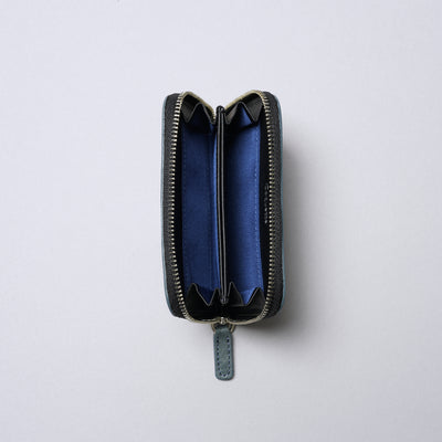 <Coquette> Round Mini Wallet (Vegetable Tanned Leather) / Black