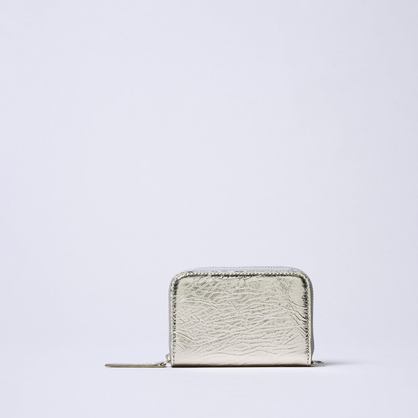 ＜Coquette＞Round Mini Wallet（shiny）/藍色×金色