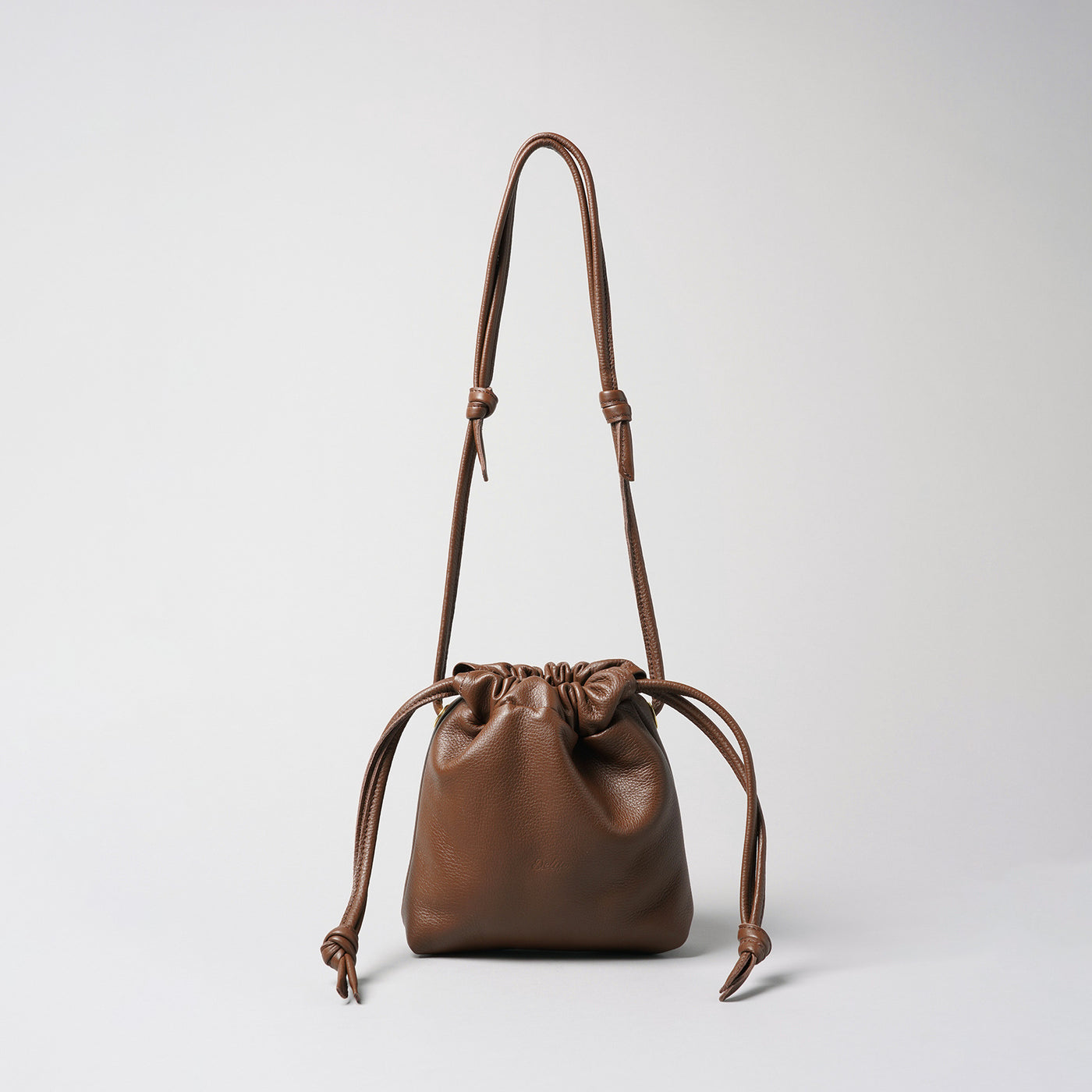 ＜delife＞Drawstring bag/Brown