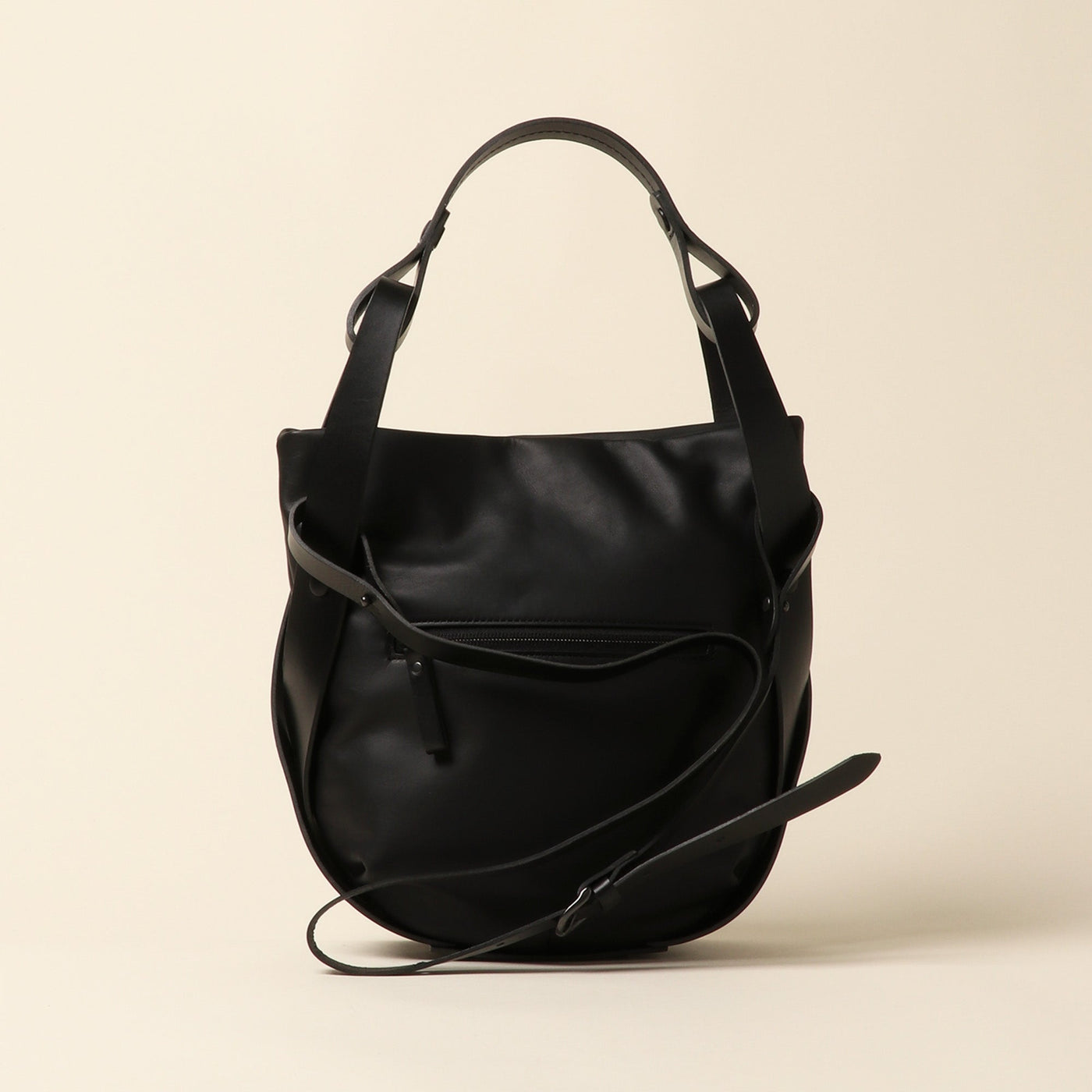 <Estine> Cradle series leather 2-way bag / black