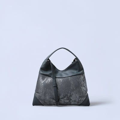 ＜エスティーヌ＞オブリークシリーズ 2WAYショルダーバッグ/グレー