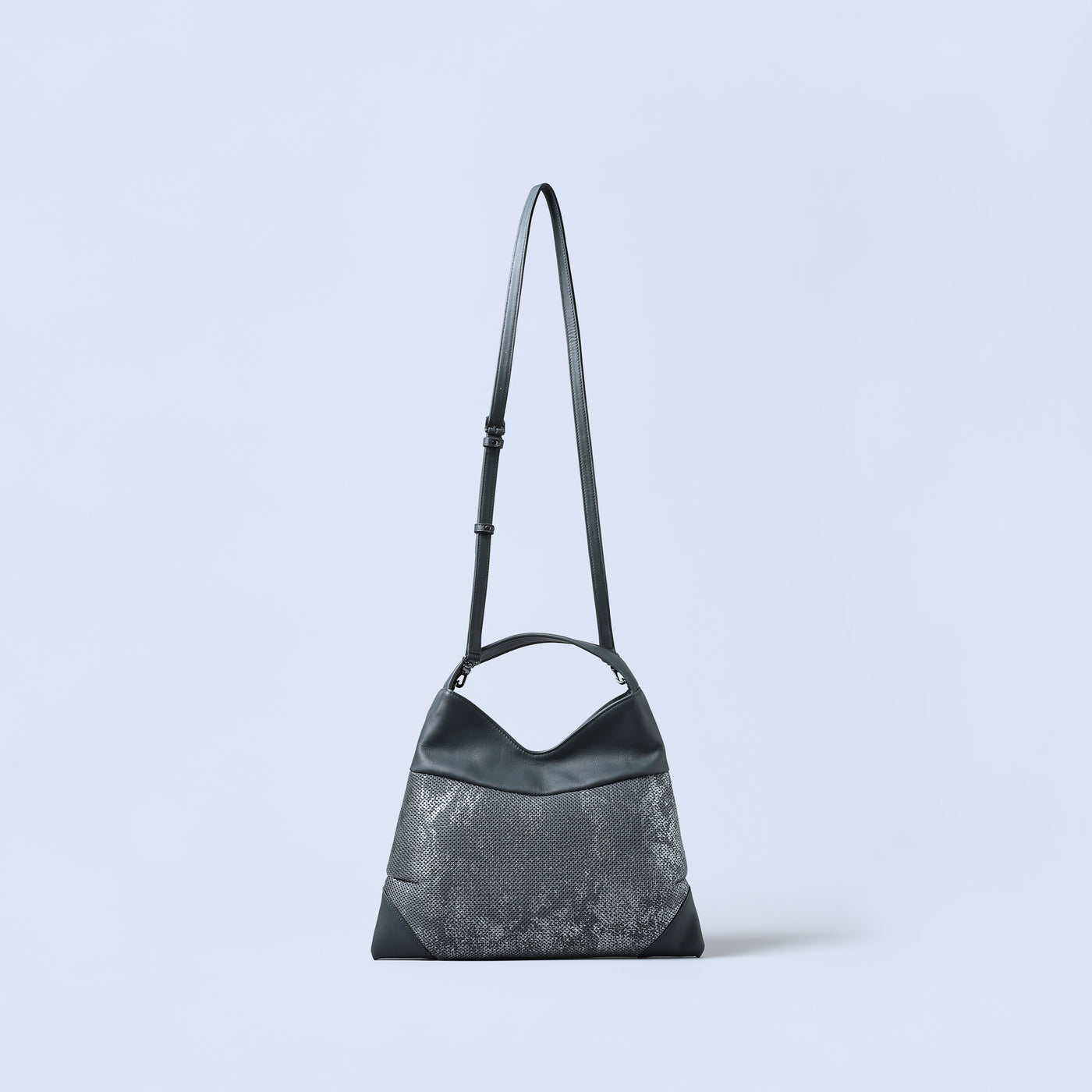 ＜エスティーヌ＞オブリークシリーズ 2WAYショルダーバッグ/グレー