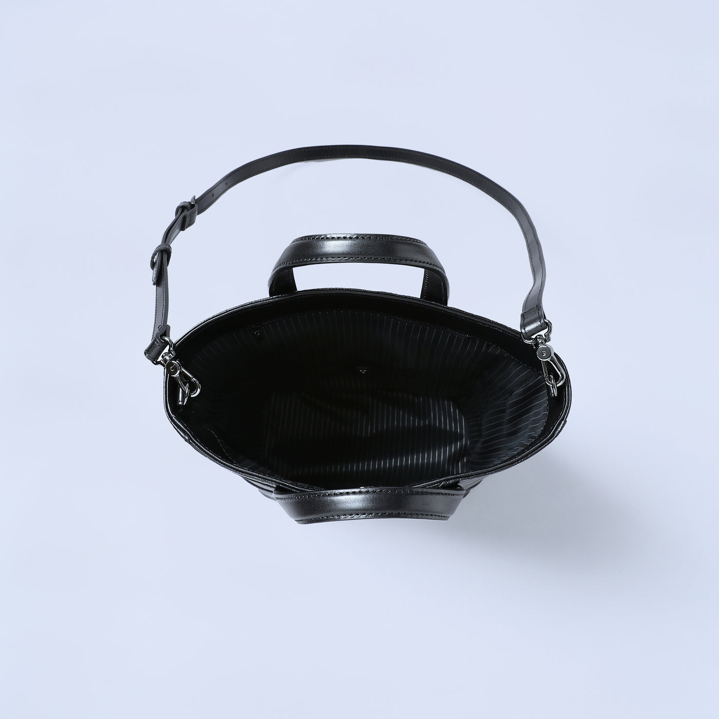 ＜ESTINE＞Noirism系列 兩用型皮革托特包/黑色