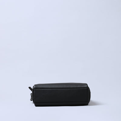 ＜エスティーヌ＞ミニュラシリーズ レザー2WAYハンドバッグ/ブラック