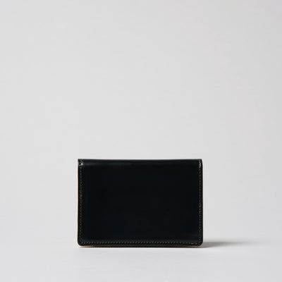 <Hawk Feathers>  Cordovan Business Card Holder / Black