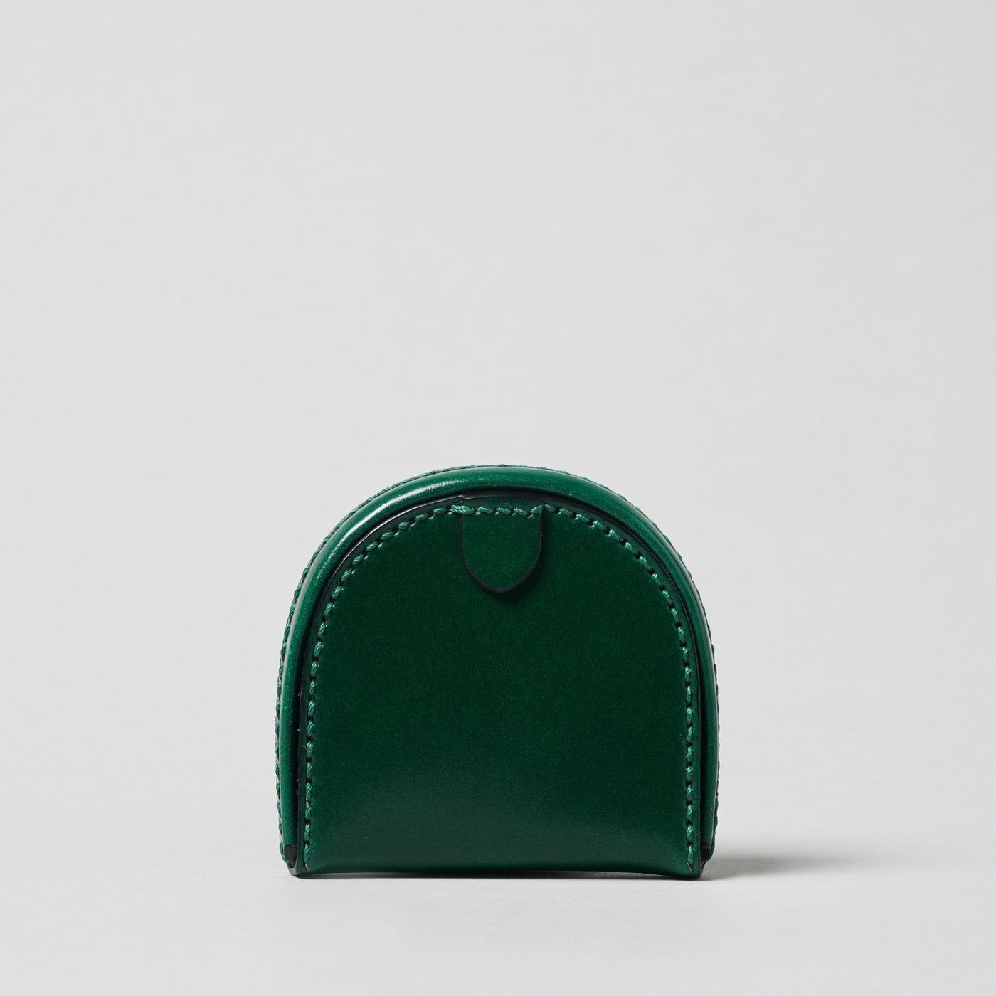 <Hawk Feathers>  Cordovan Horseshoe Shaped Coin Case / Navy