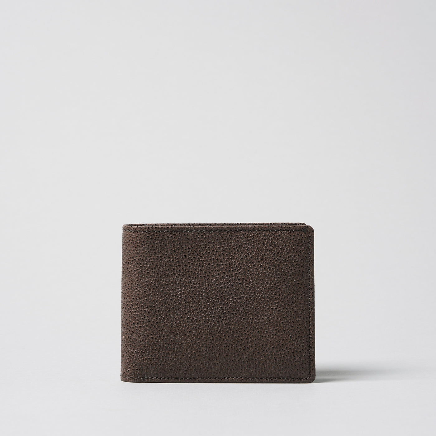<Hawk Feathers>  Kuro-zan Leather Lacquered Bifold Wallet / Chocolate