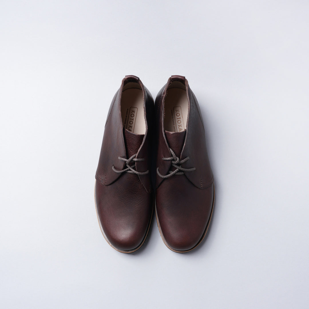 Yoshino Chukka Men's Tatsuno Waxed Leather / Black | テーーマ teema