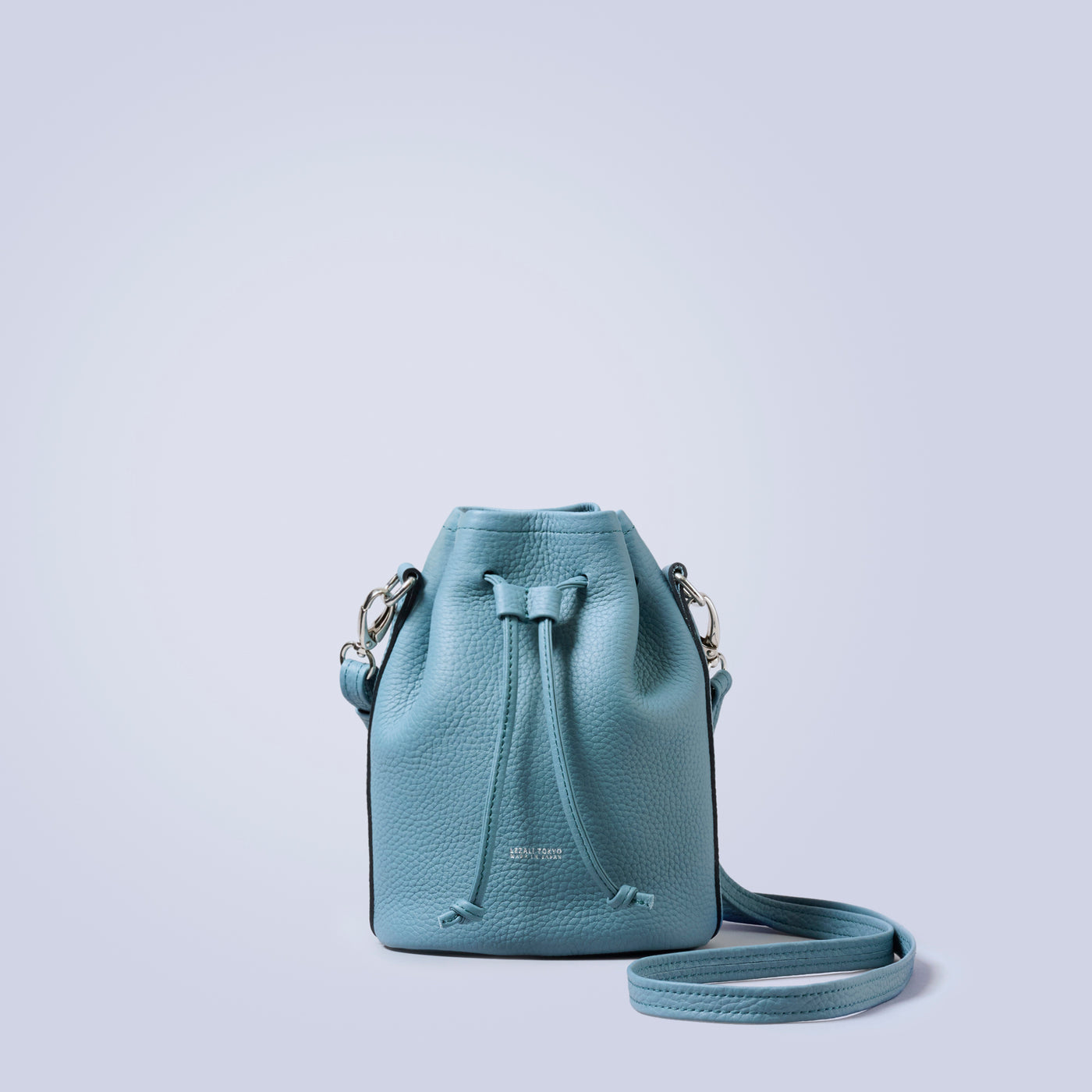 ＜LEZALI＞壓花迷你抽繩肩背包/金色