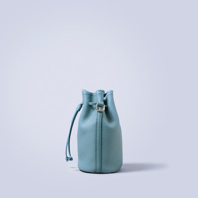 ＜LEZALI＞壓花迷你抽繩肩背包/金色